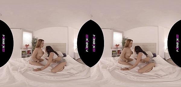 PORNBCN 4K VR | Lesbians having virtual reality sex, latina with big ass, schoolgirls cosplay, big boobs, babe, teen, young, college,  ...  scissoring strap on HD Canela Skin - Julia de Lucia - Valentina Bianco Katrina Moreno Ginebra Bellucci